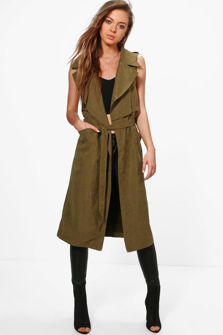 Ella Sleeveless Belted Trench image number 1