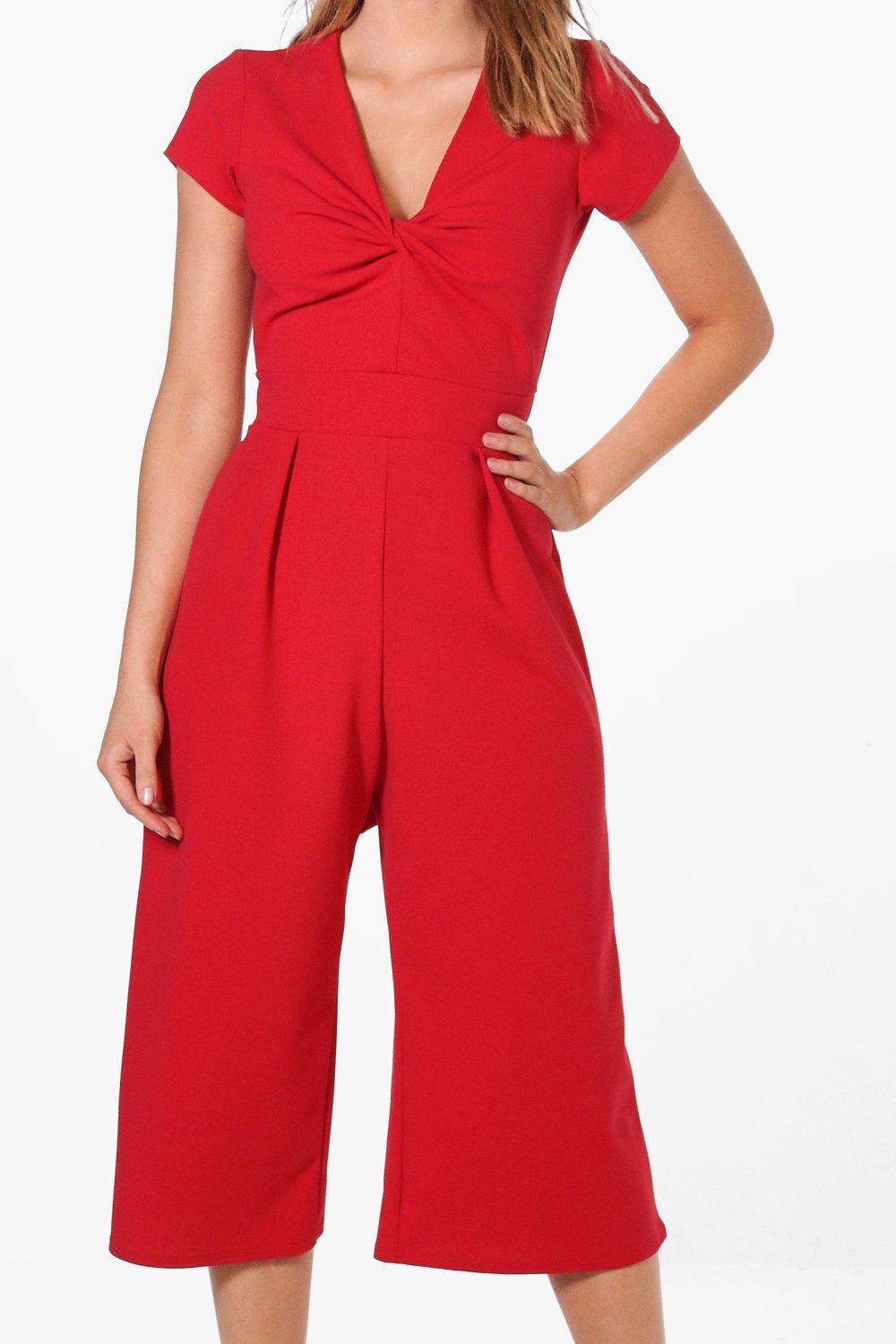 always chic baby blue belted culotte jumpsuit