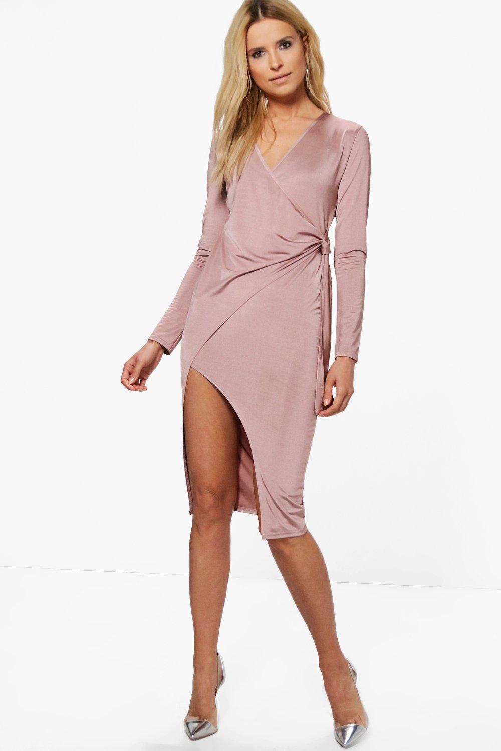 long sleeve slinky dress