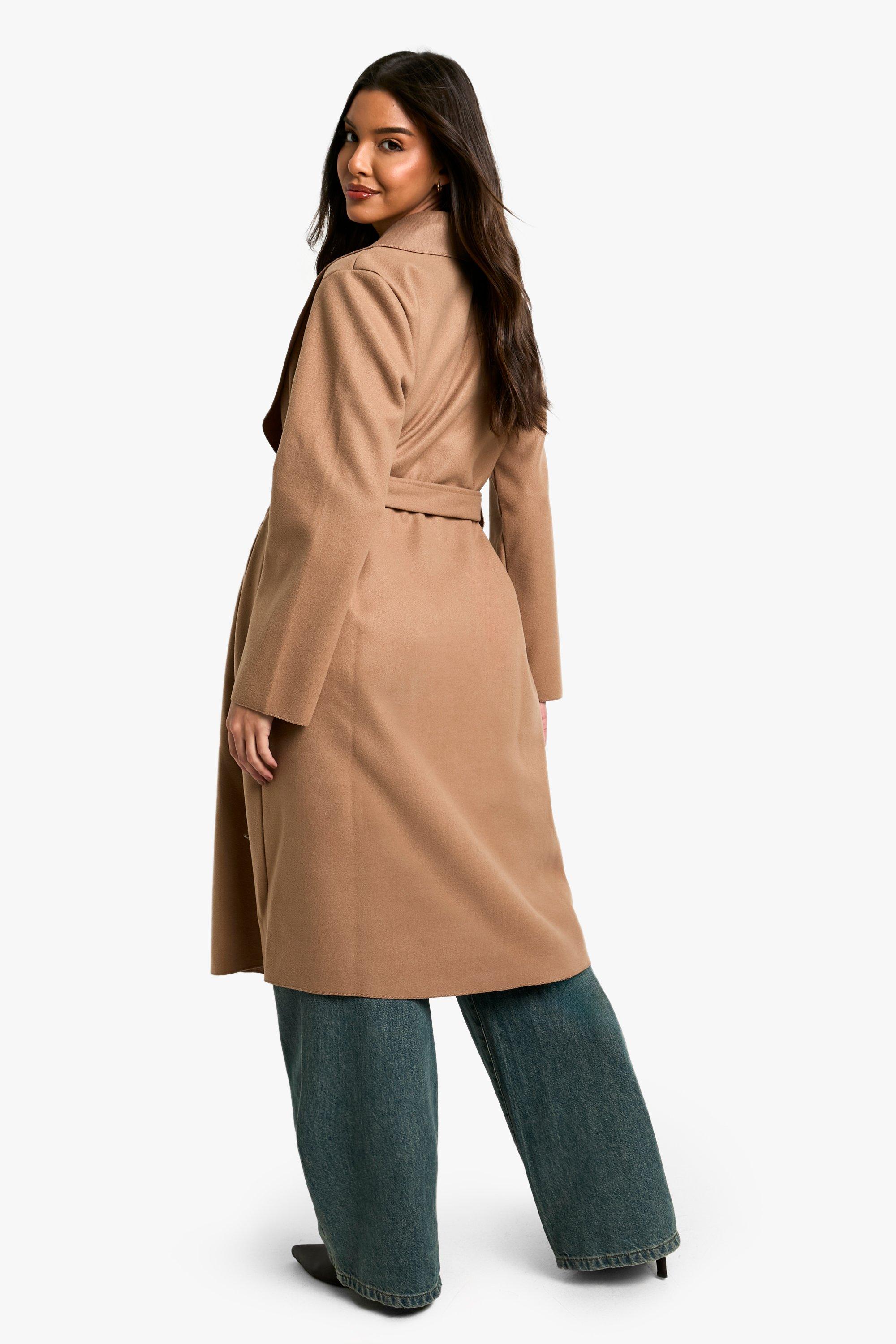 Belted Waterfall Coat boohoo NZ