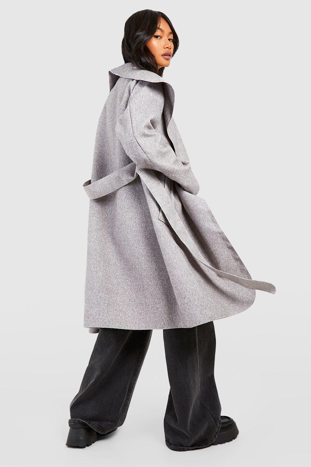 boohoo grey coat