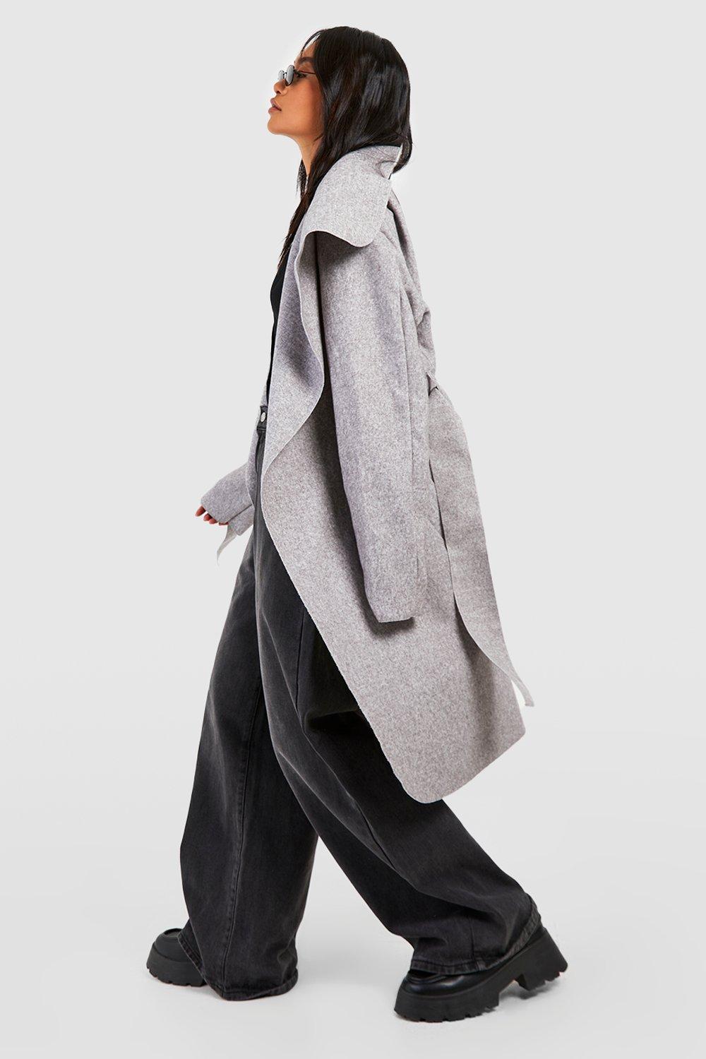 grey waterfall coat