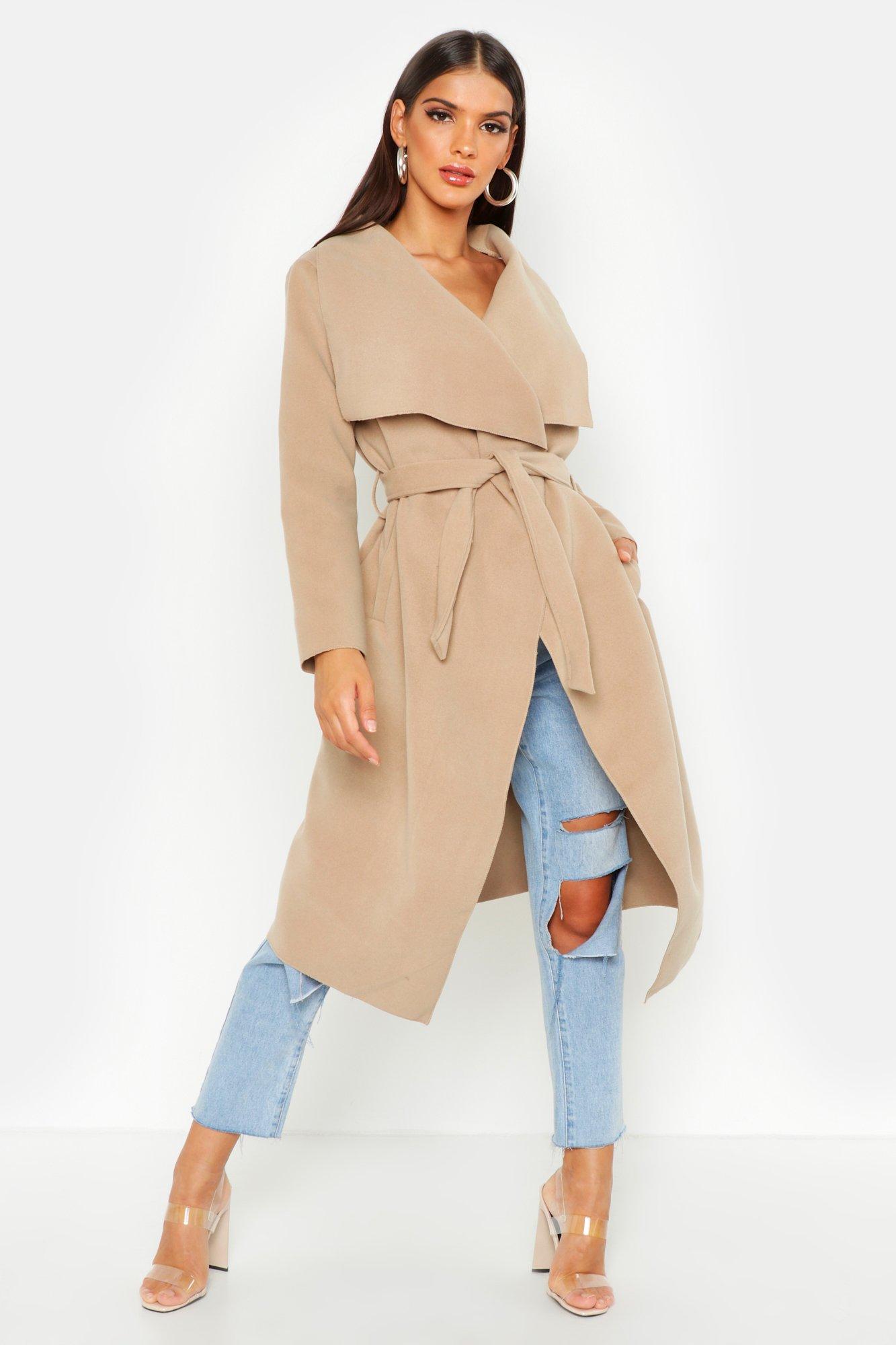 boohoo curve coats