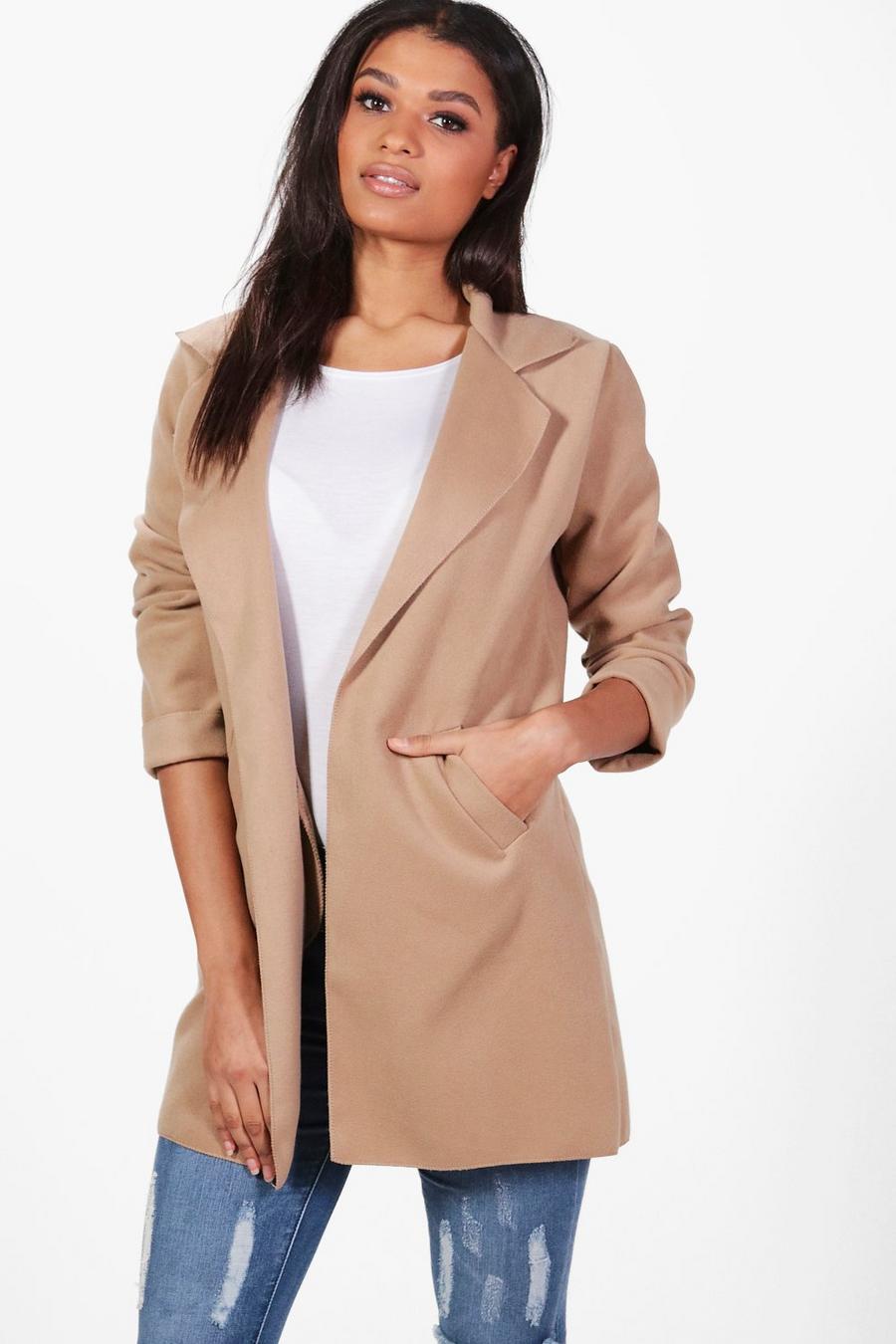Camel Collared Coat image number 1