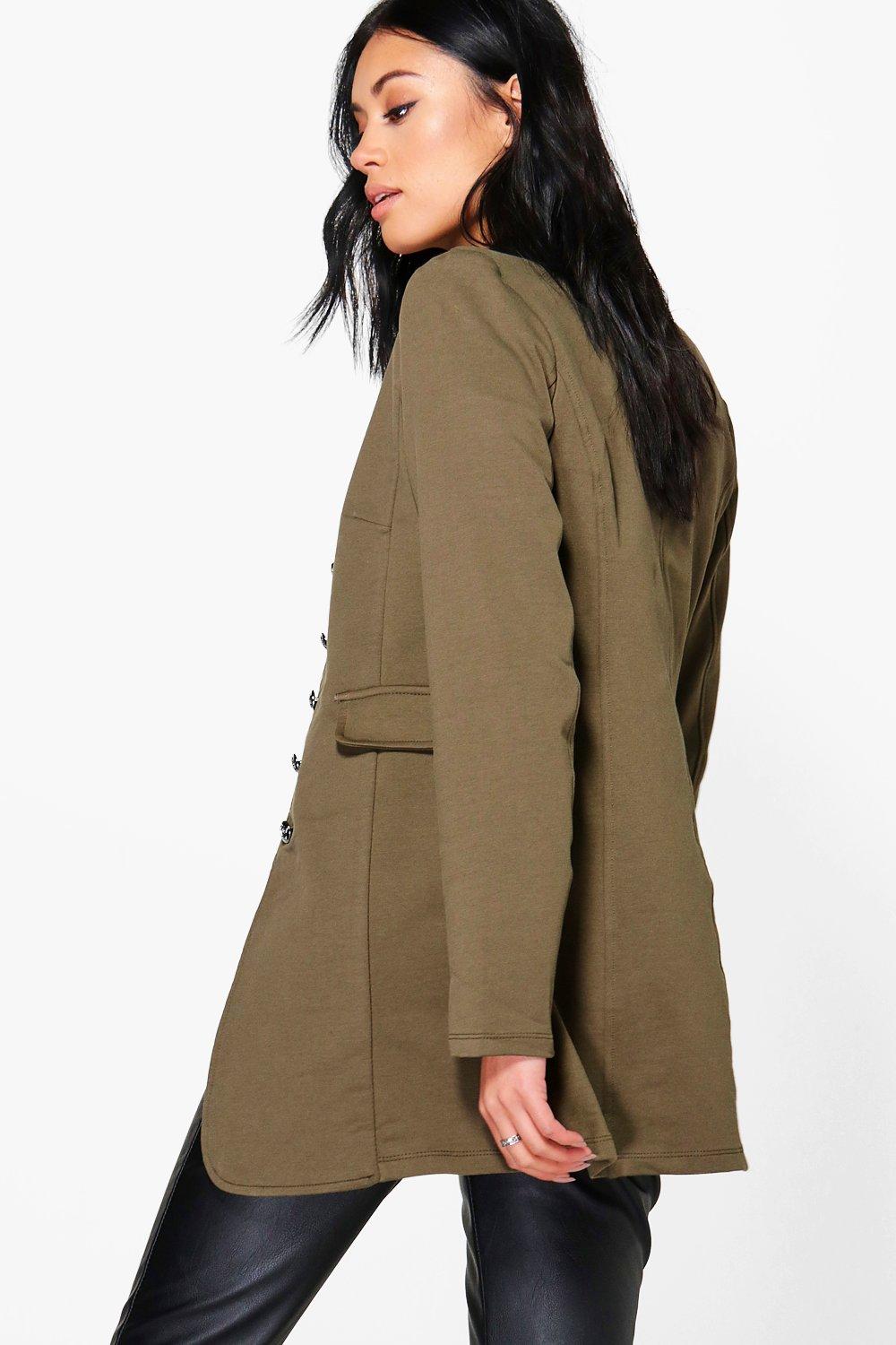 Longline Military Jacket boohoo NZ