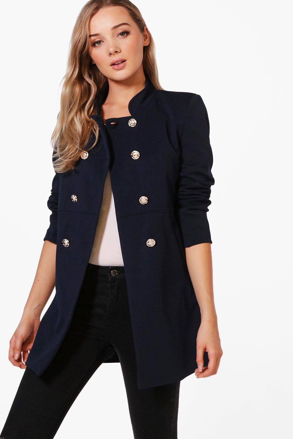 military style coat womens