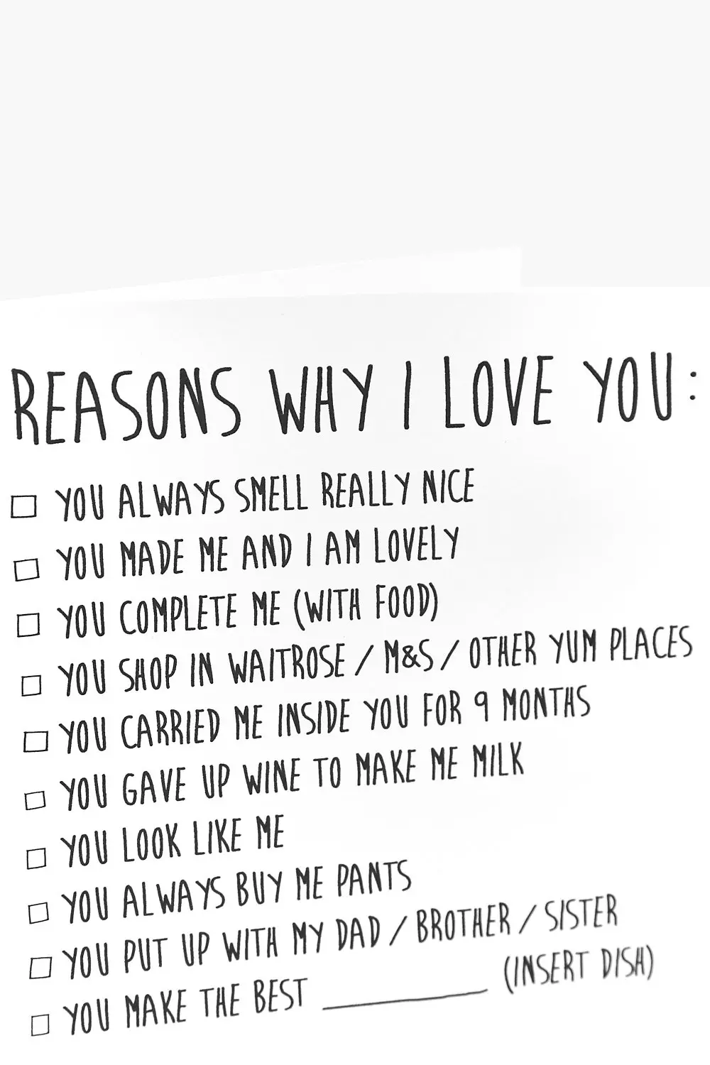 100 Reasons to Say I Love You Mom