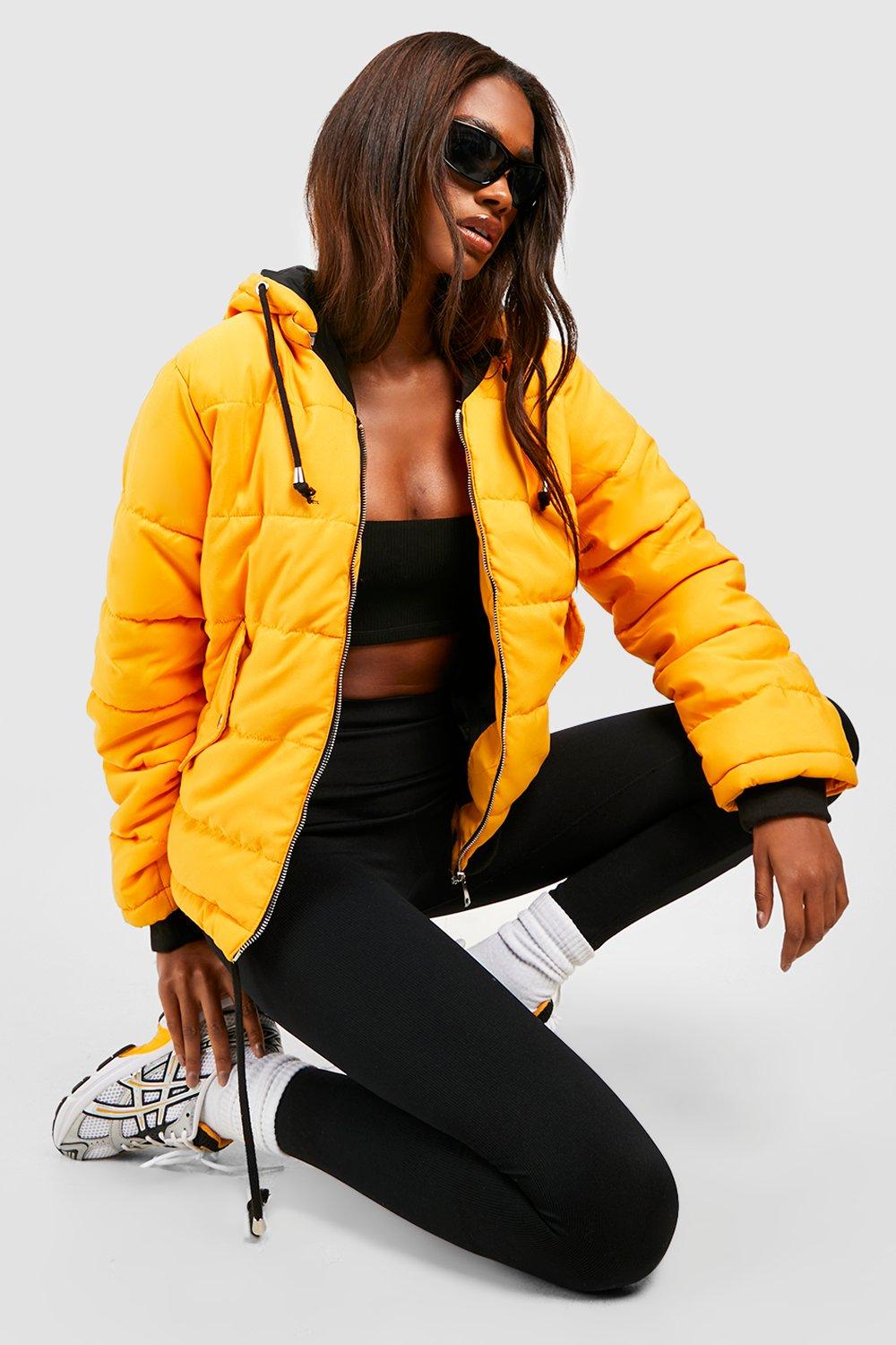 boohoo hooded padded jacket