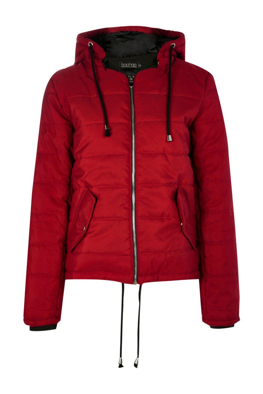 boohoo hooded padded jacket