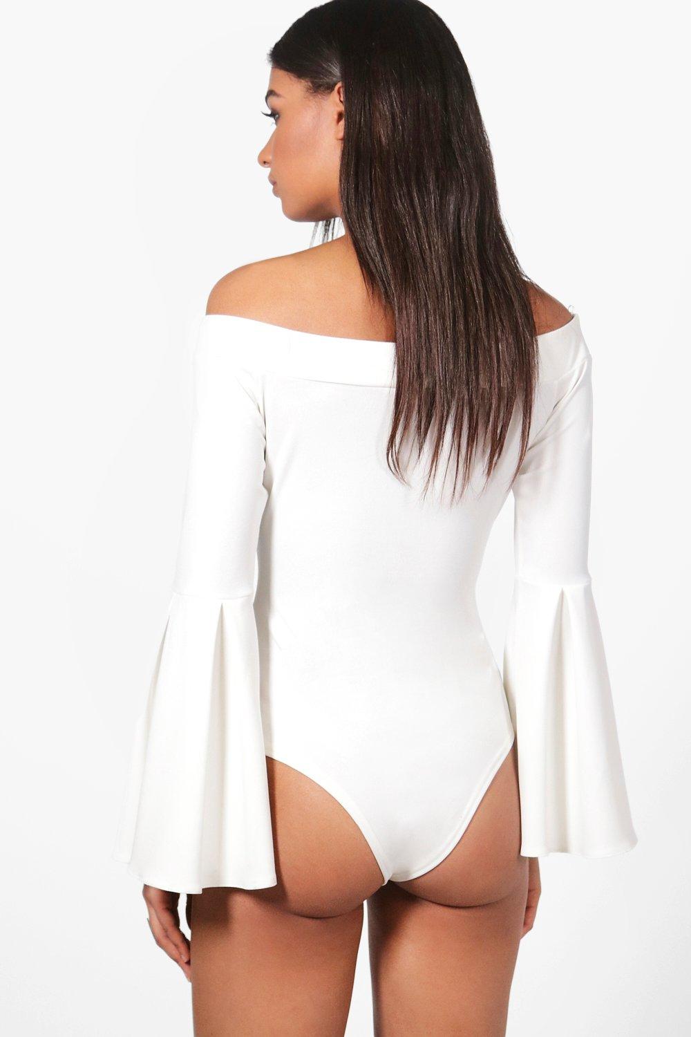 Off the shoulder white discount bodysuit