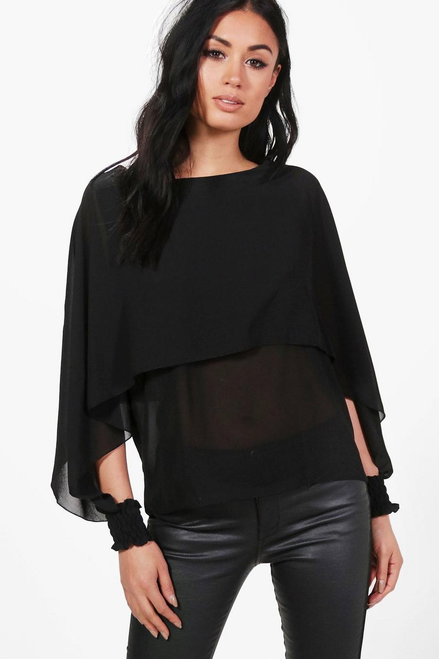 annabelle blusa a strati con maniche aperte image number 1