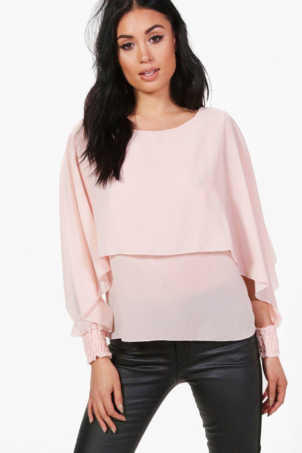 Annabelle Mehrlagige Bluse Mit Offenen Armeln Boohoo