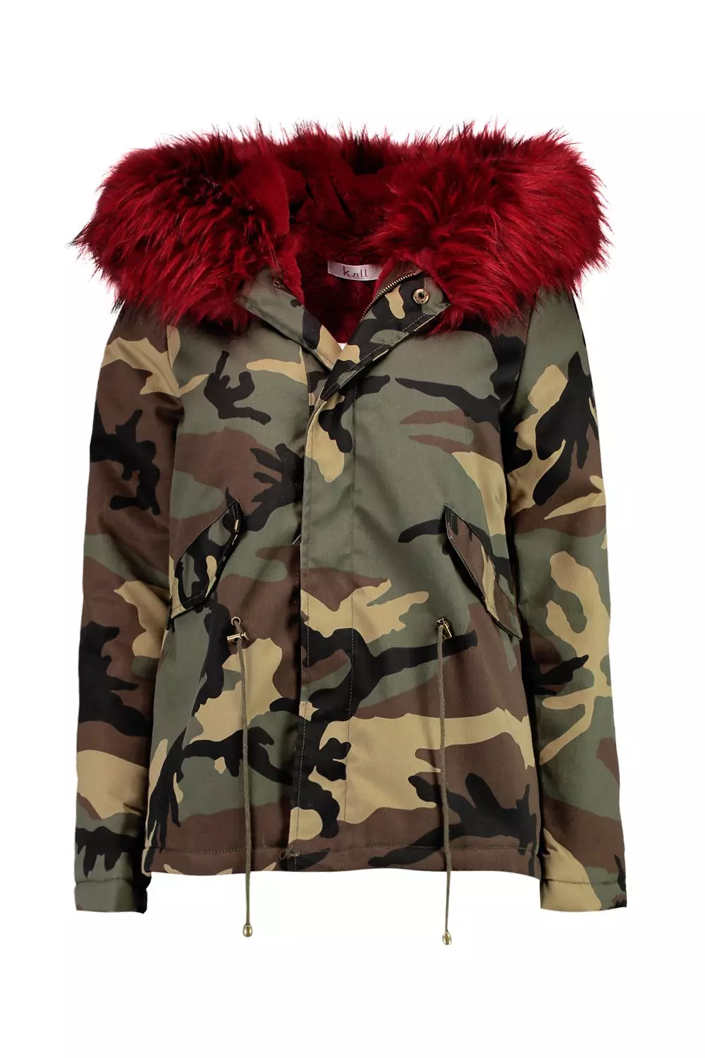 Camo Faux Fur Lined Parka