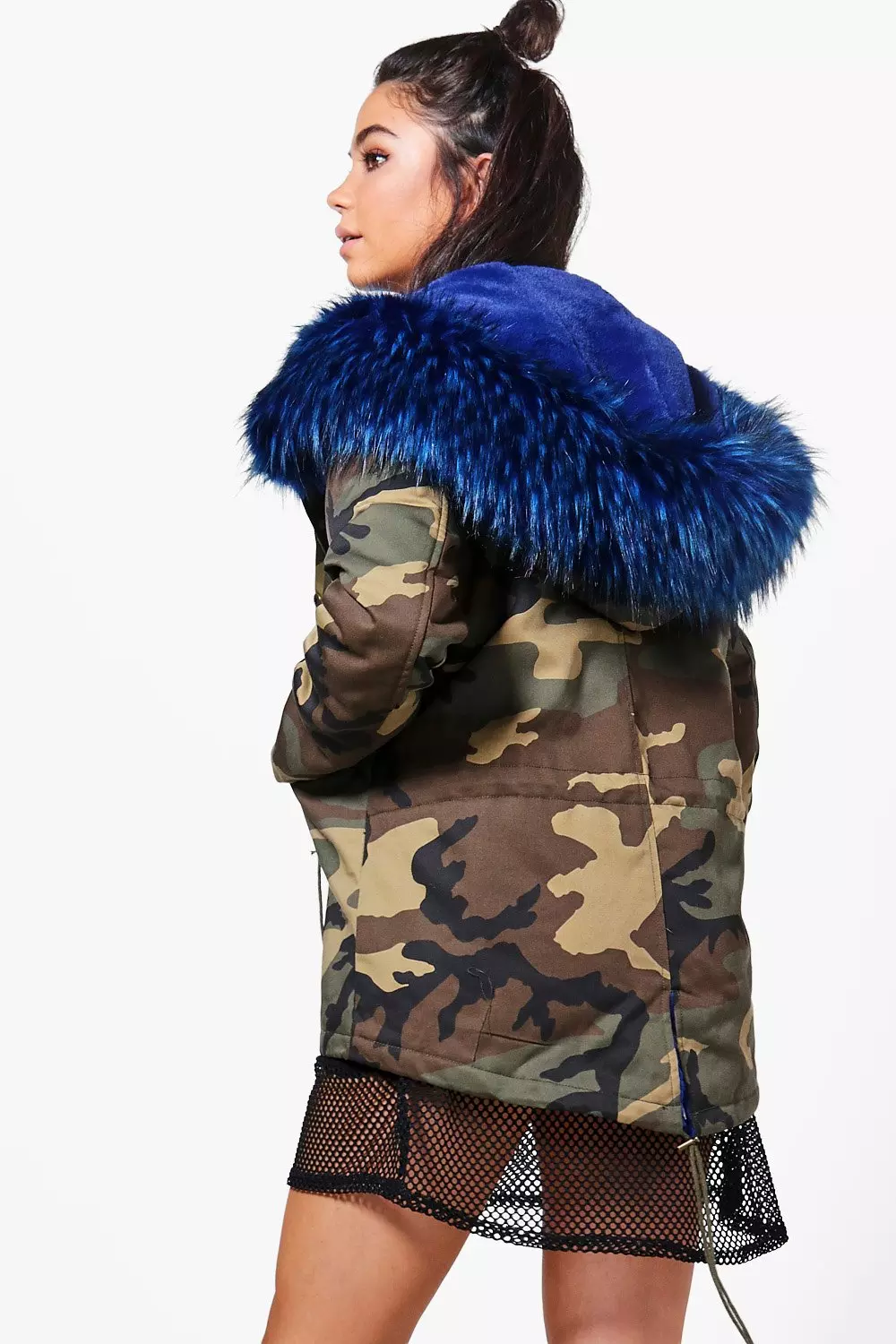 Camo Faux Fur Lined Parka