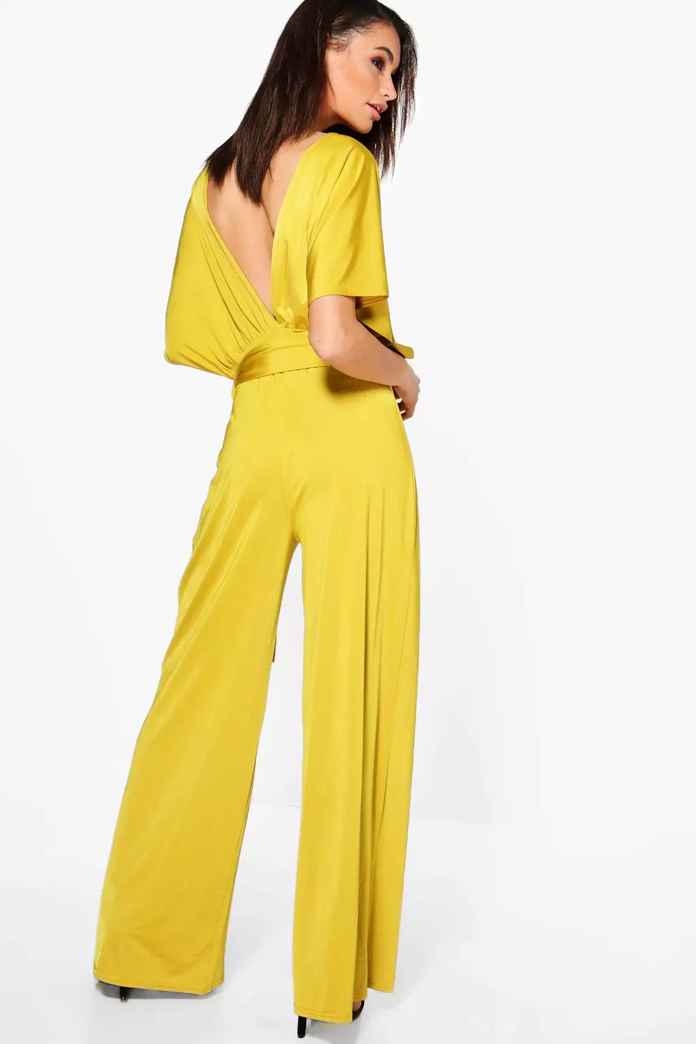 Plunge kimono sleeve sales jumpsuit