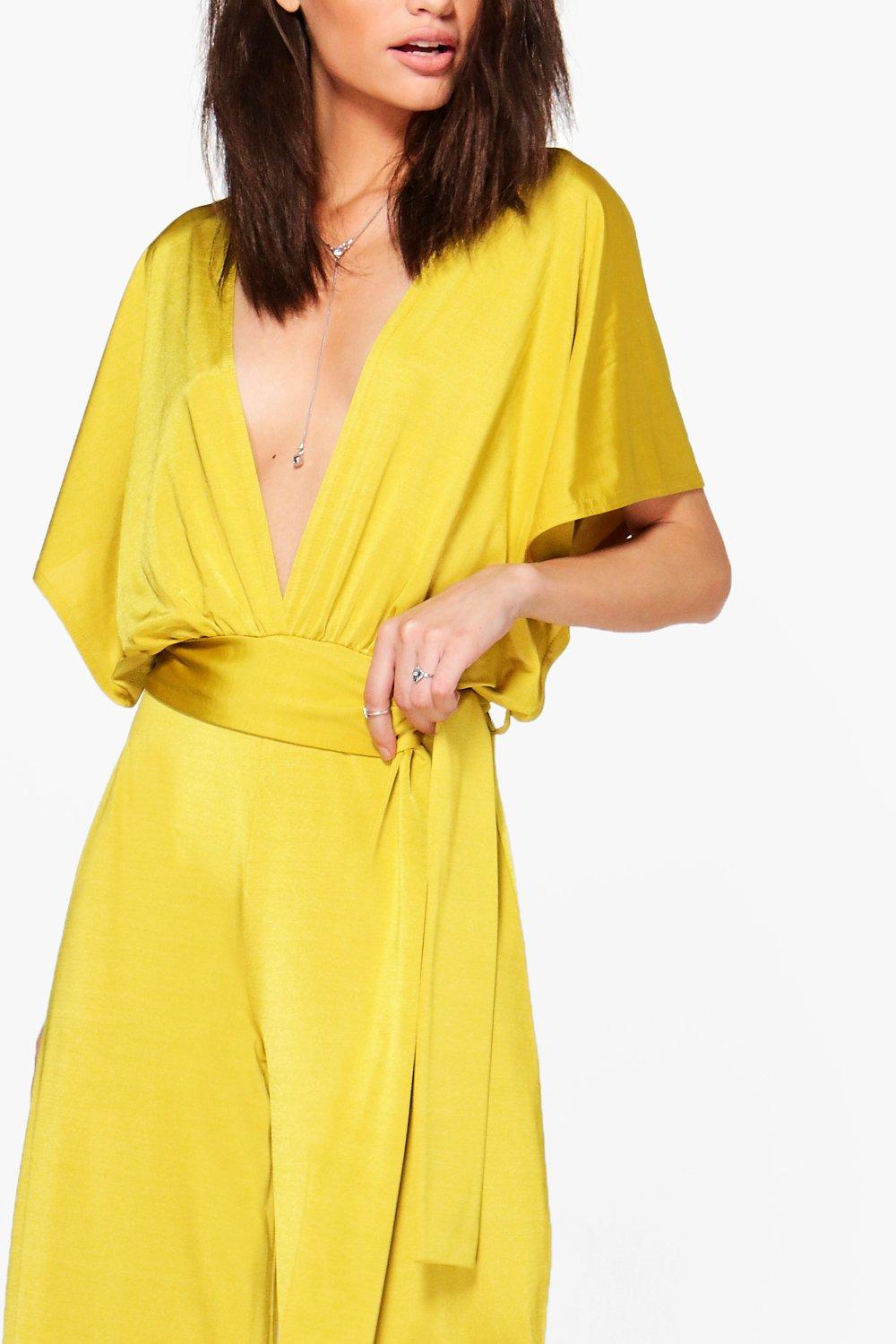 Plunge kimono sleeve jumpsuit on sale