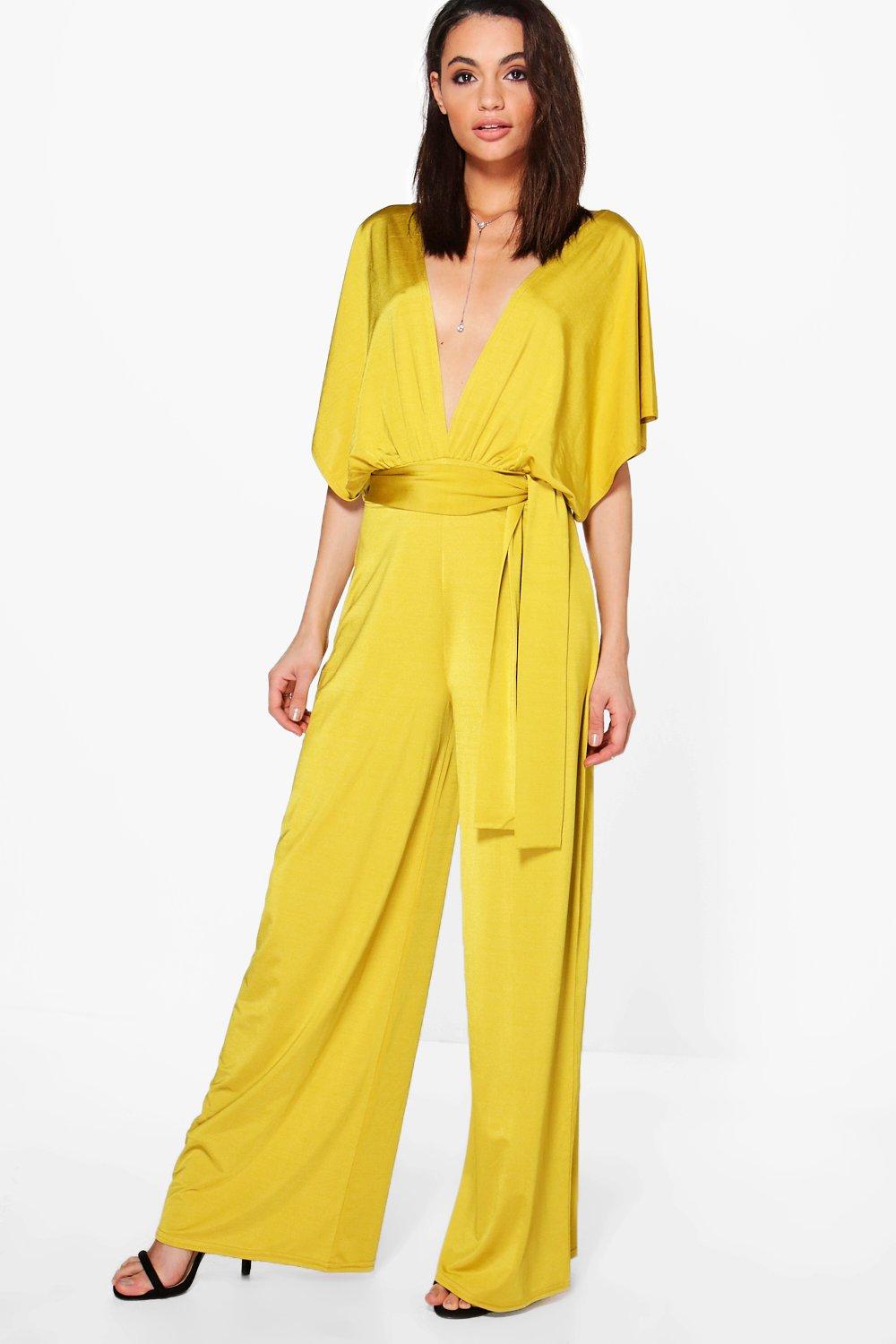 boohoo yellow jumpsuit