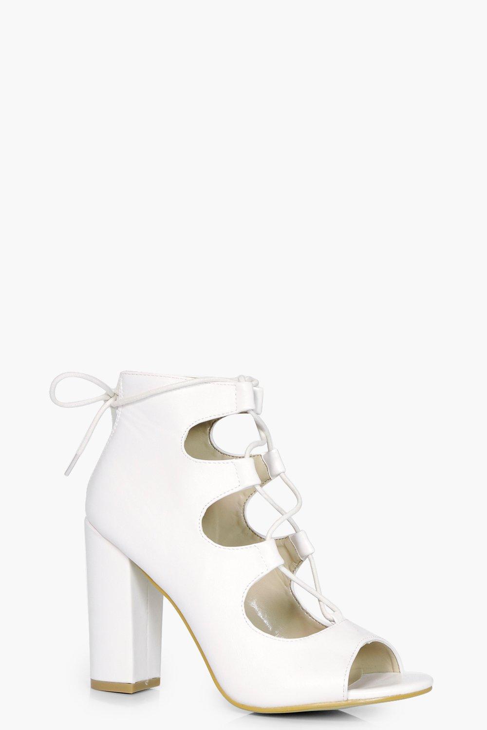 boohoo lace up heels