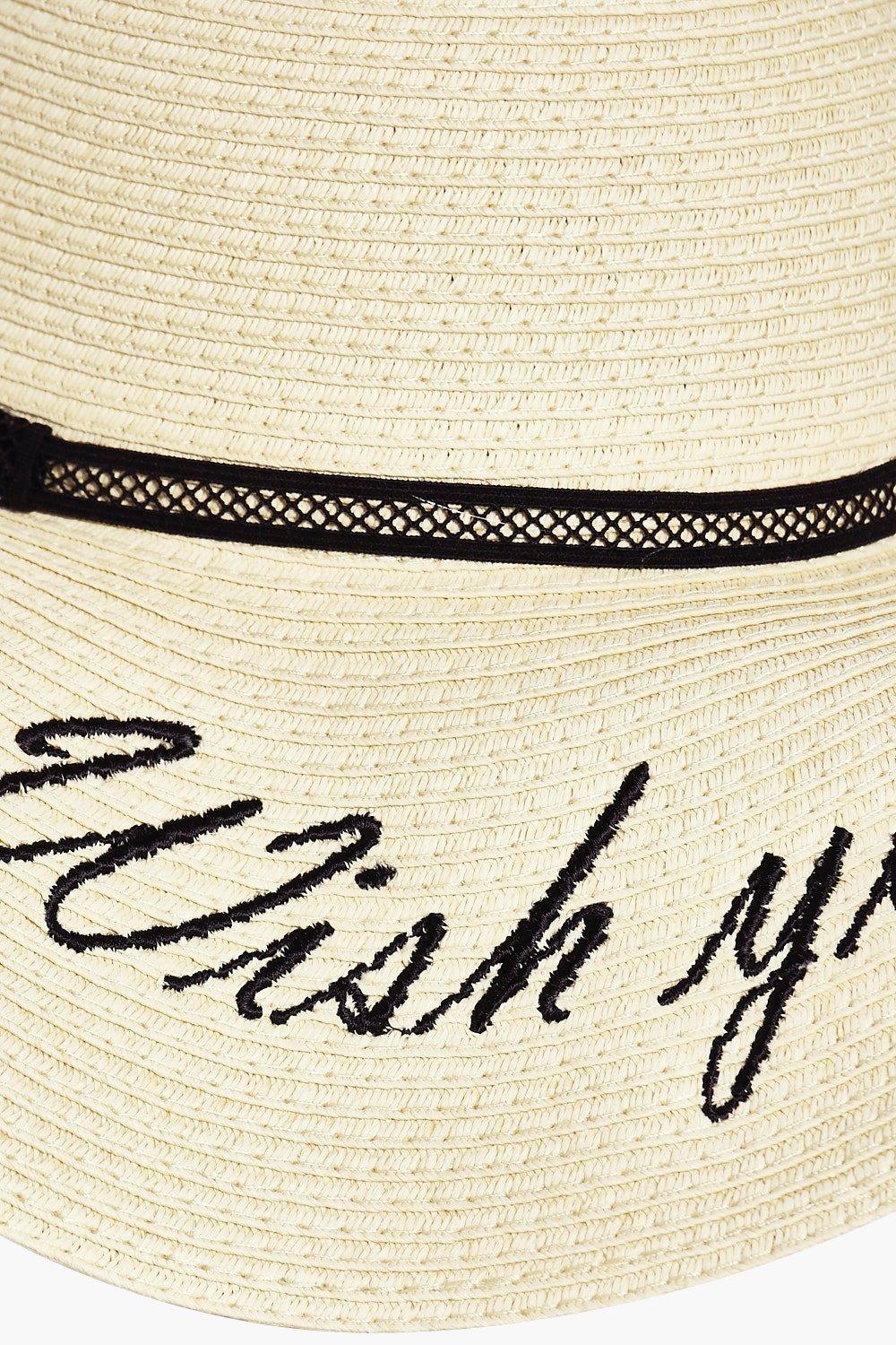 Freya Wish You Were Here Straw Hat boohoo USA