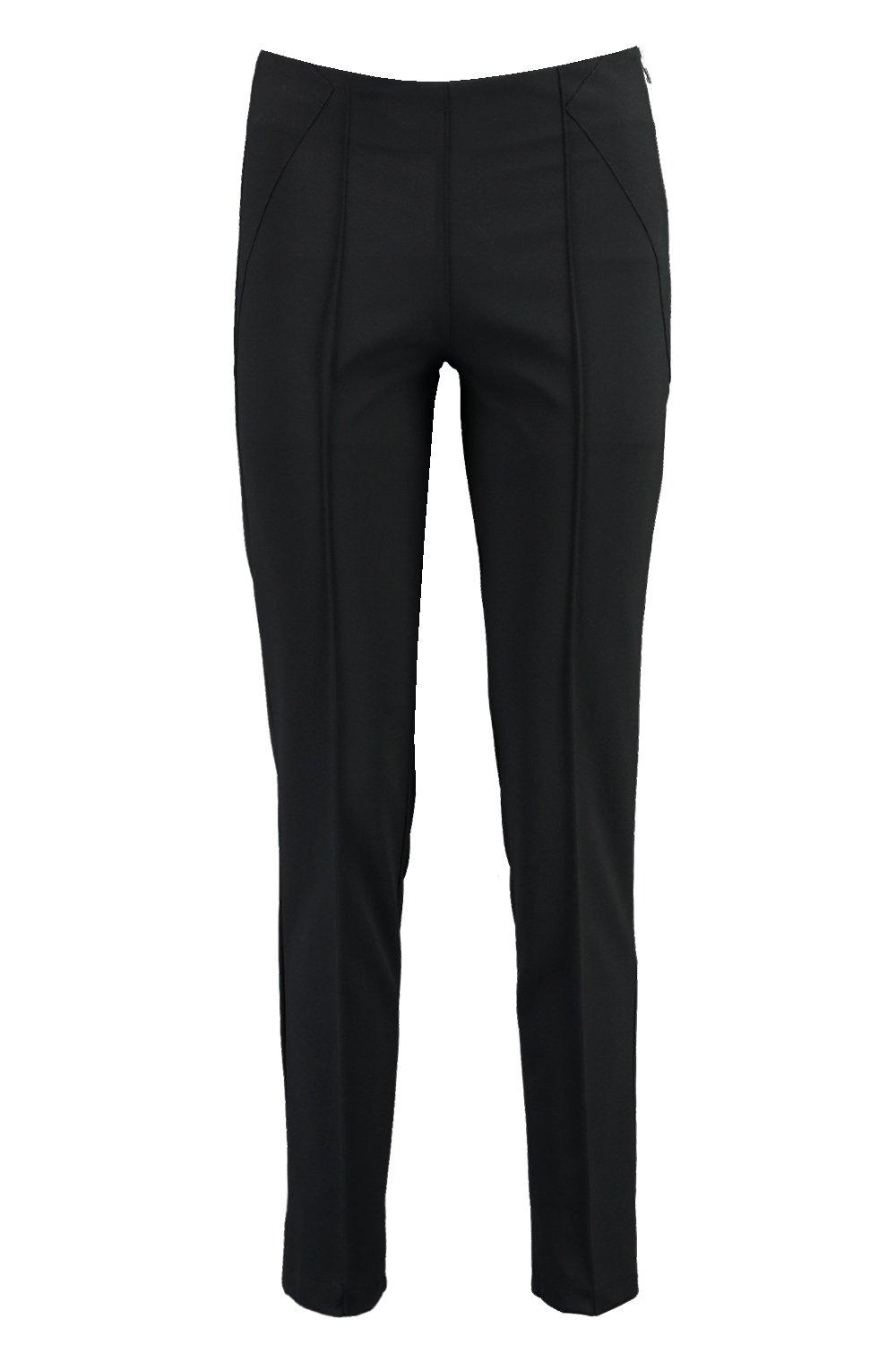 Black trousers side zip online