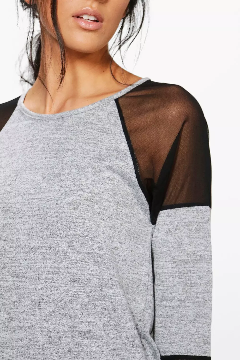 Jumper with sheer sleeves best sale