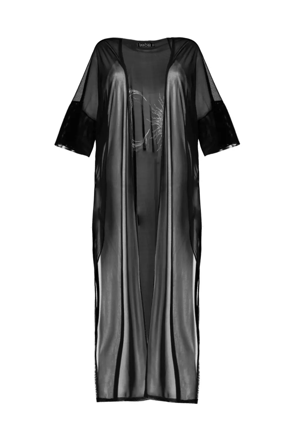 Black Sun And Moon Mesh Kimono alternative image