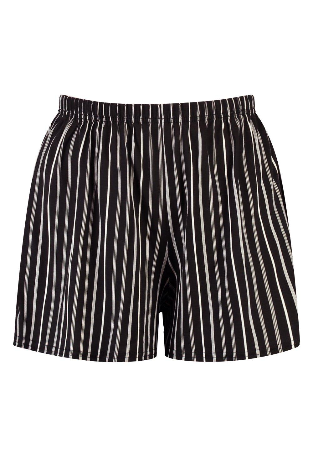 Striped Jersey Knit Shorts