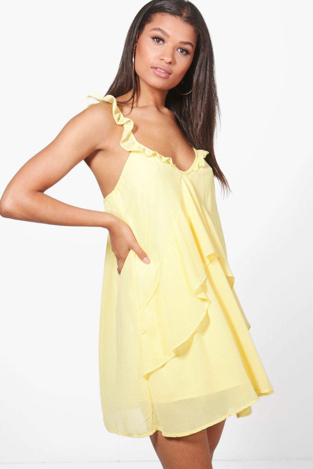 chiffon swing dress uk