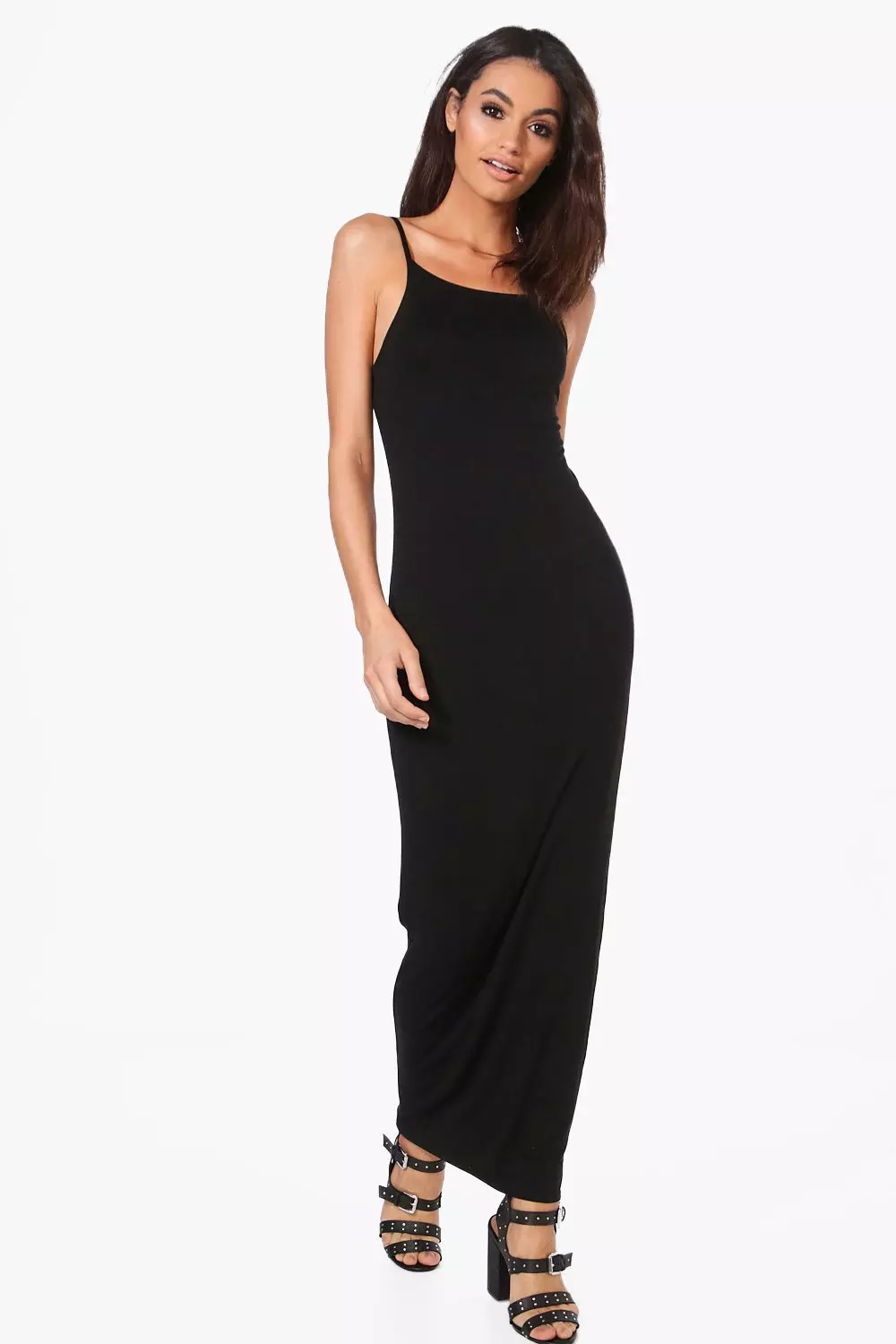 Built-In Shapewear One Shoulder Split Modal Maxi Dress