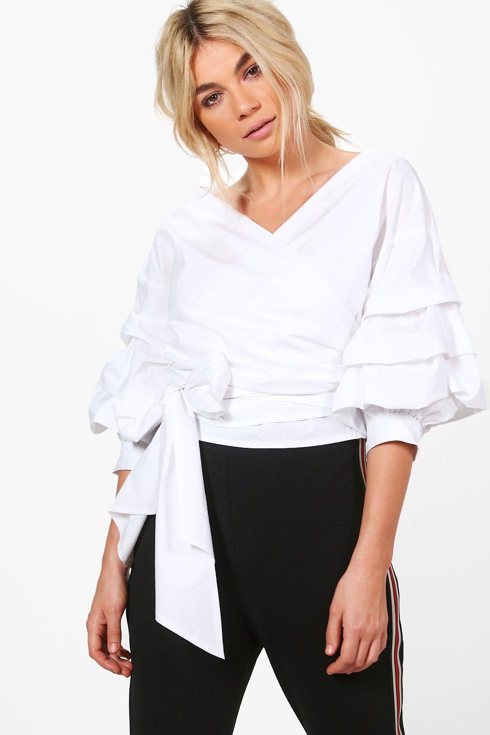 front ruffle shirt