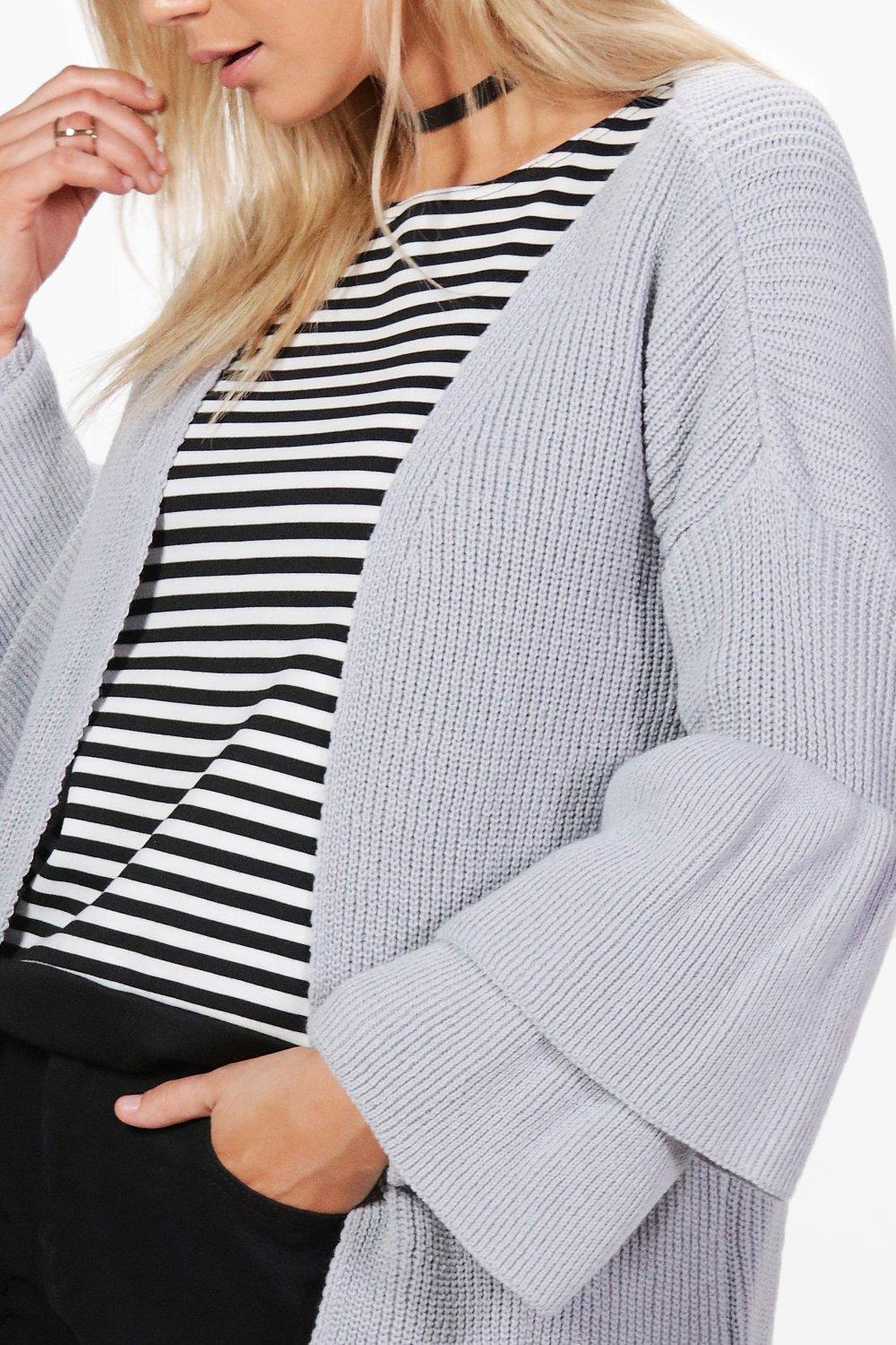 Ruffle clearance edge cardigan