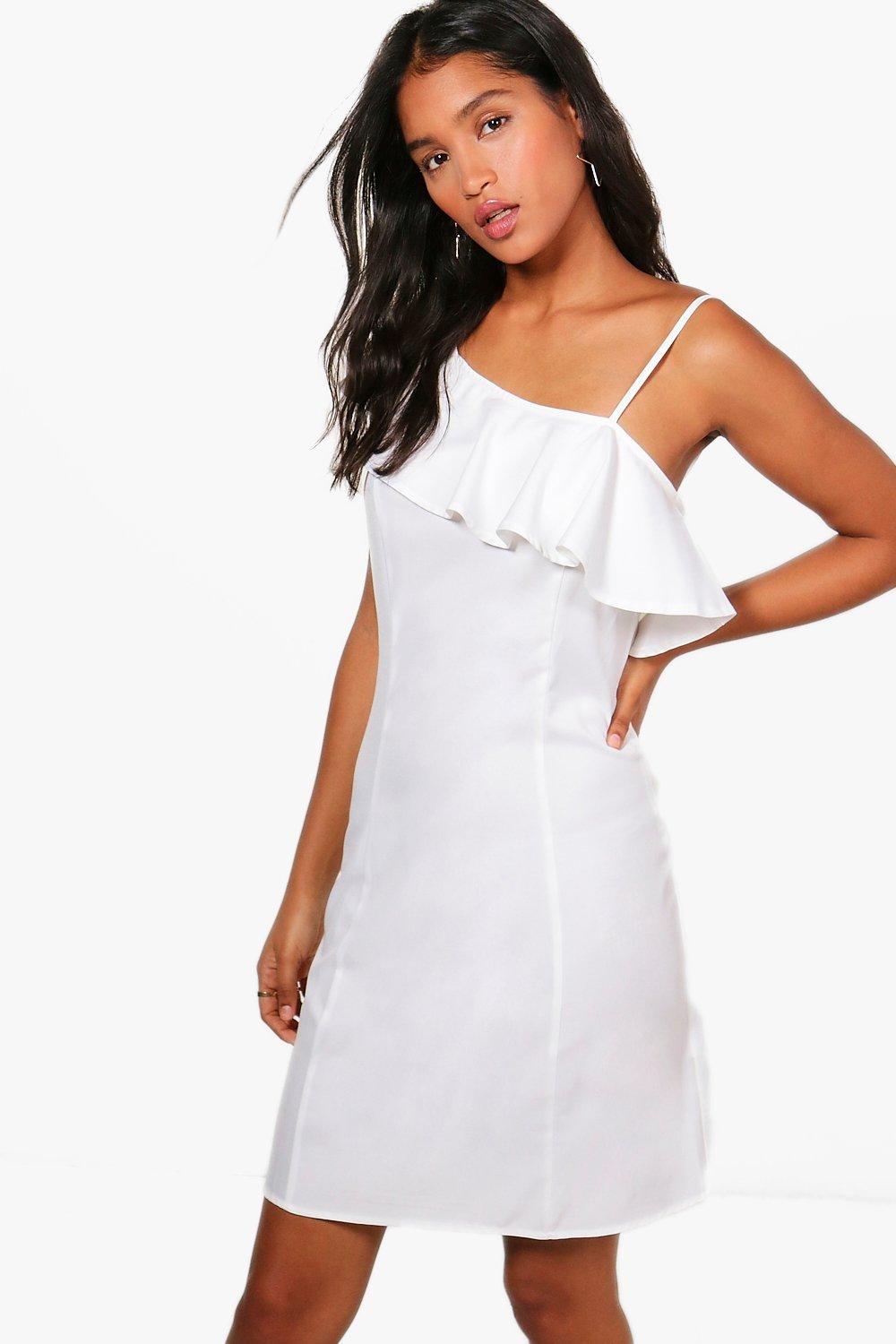 one shoulder shift dress