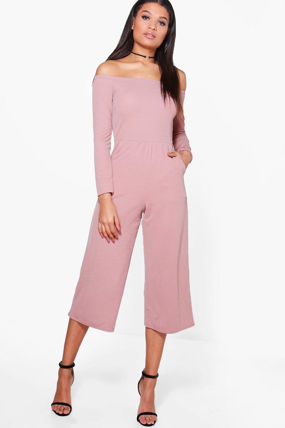 Long sleeve store culotte jumpsuit