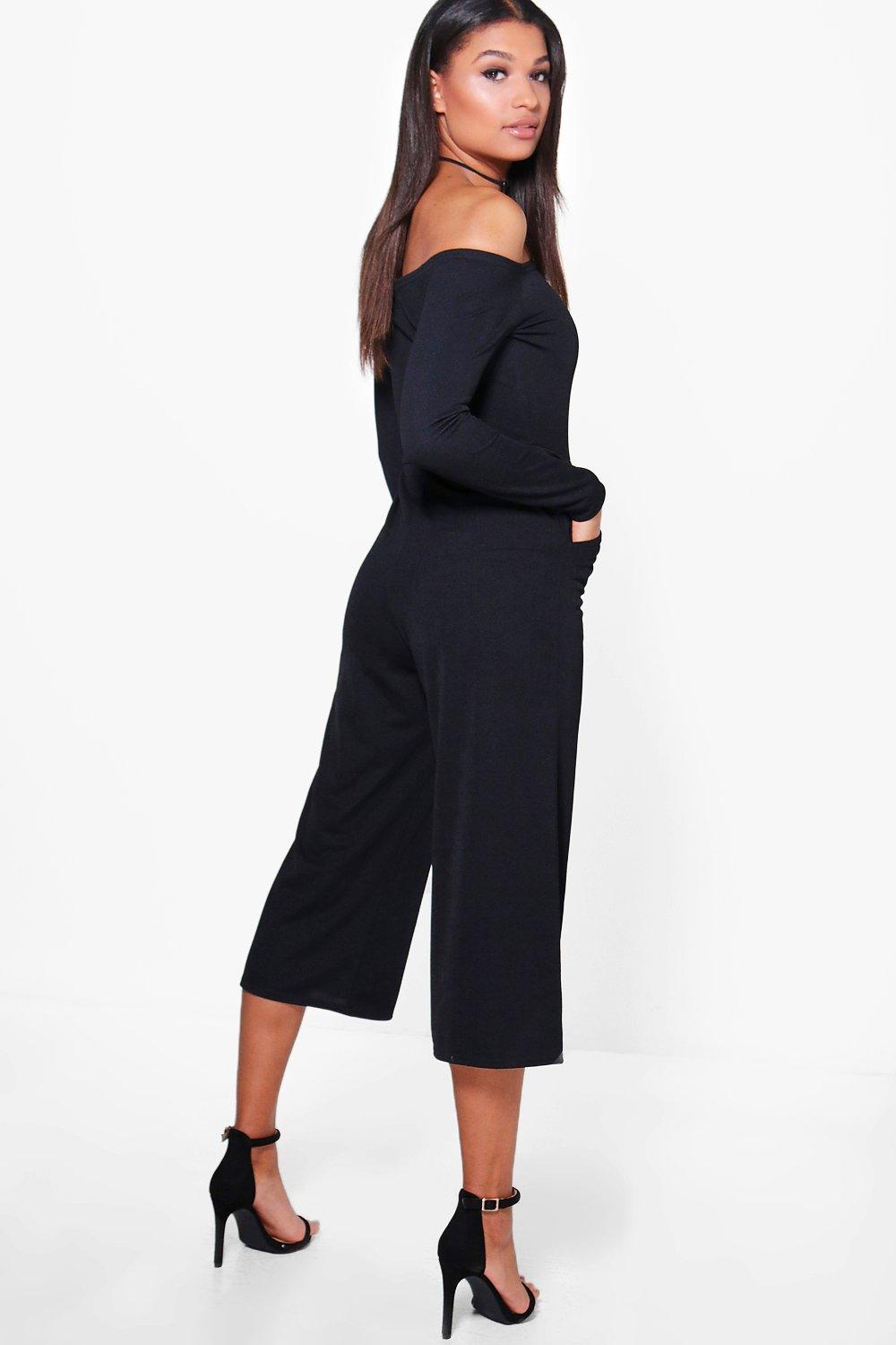 long sleeve culotte jumpsuit
