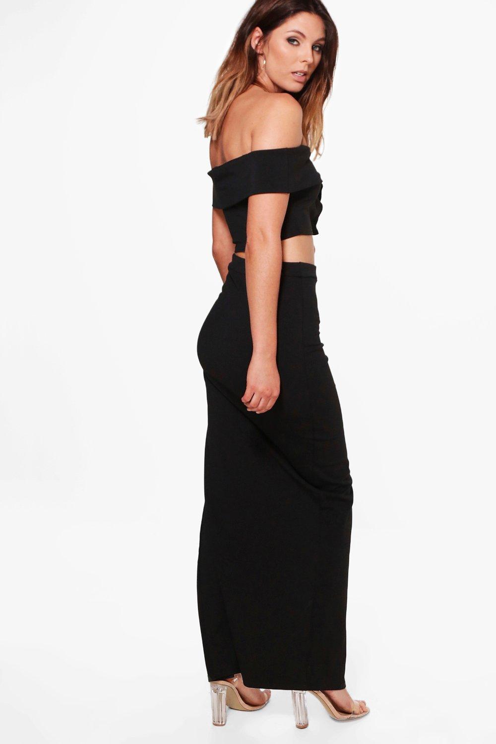 Off shoulder with long 2024 skirt