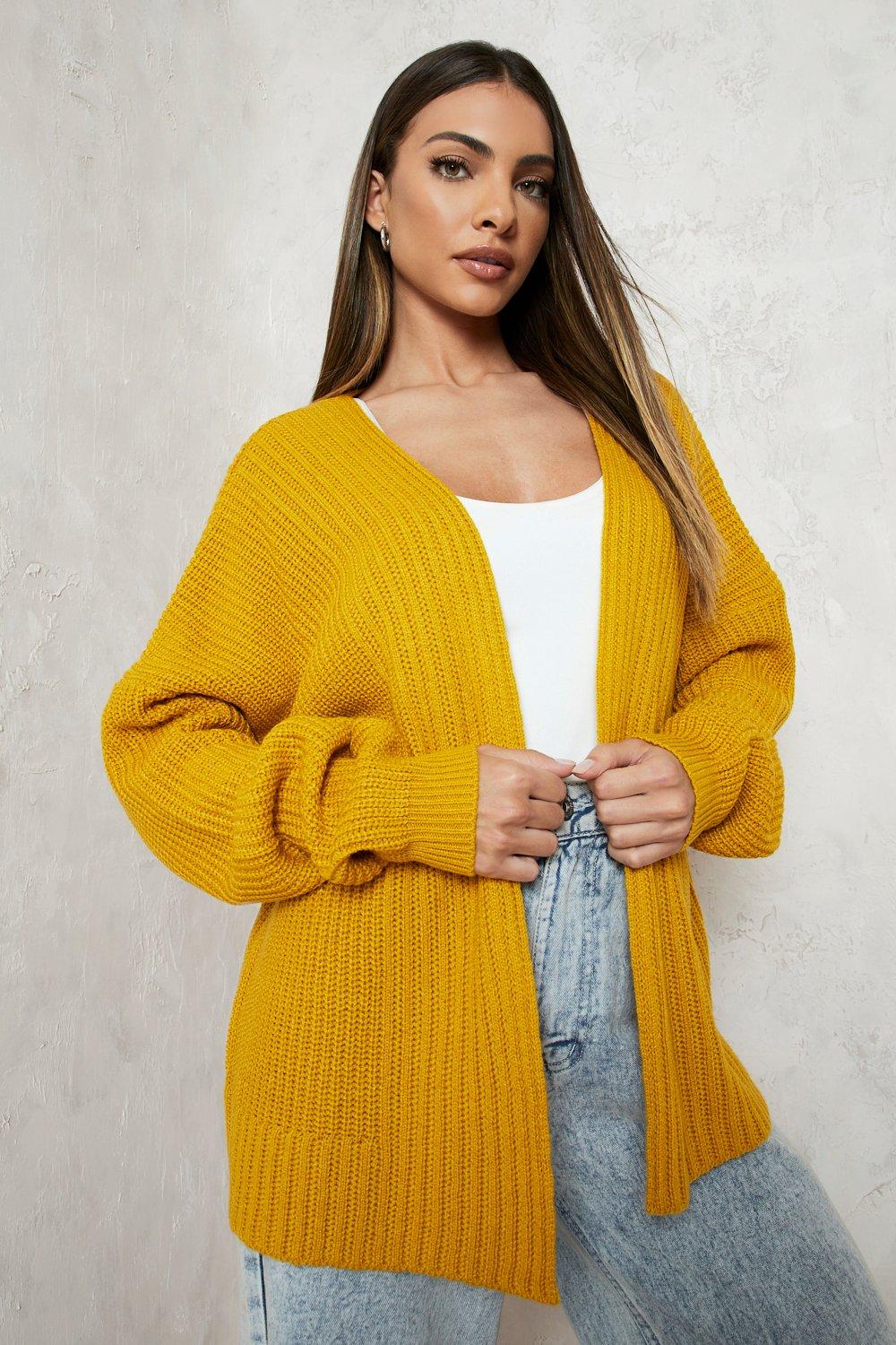 Boohoo mustard outlet cardigan