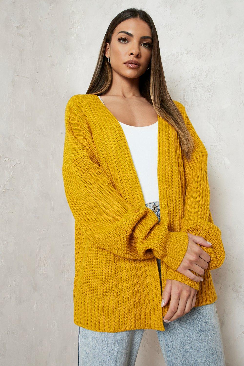 Boohoo mustard outlet cardigan