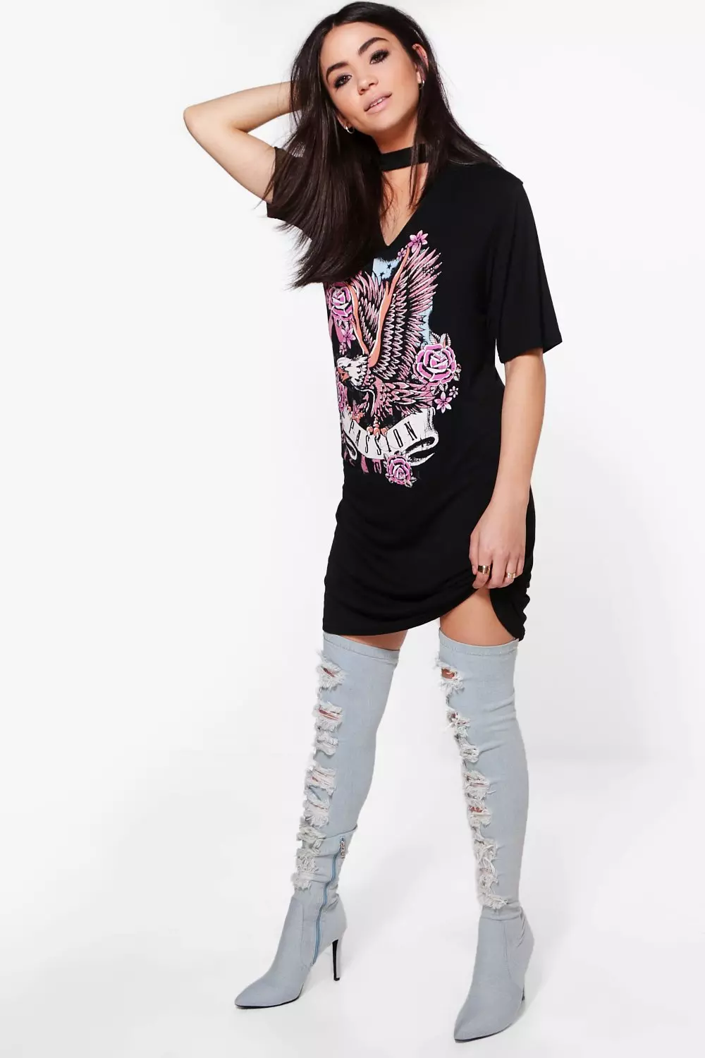 Choker t shop shirt dress