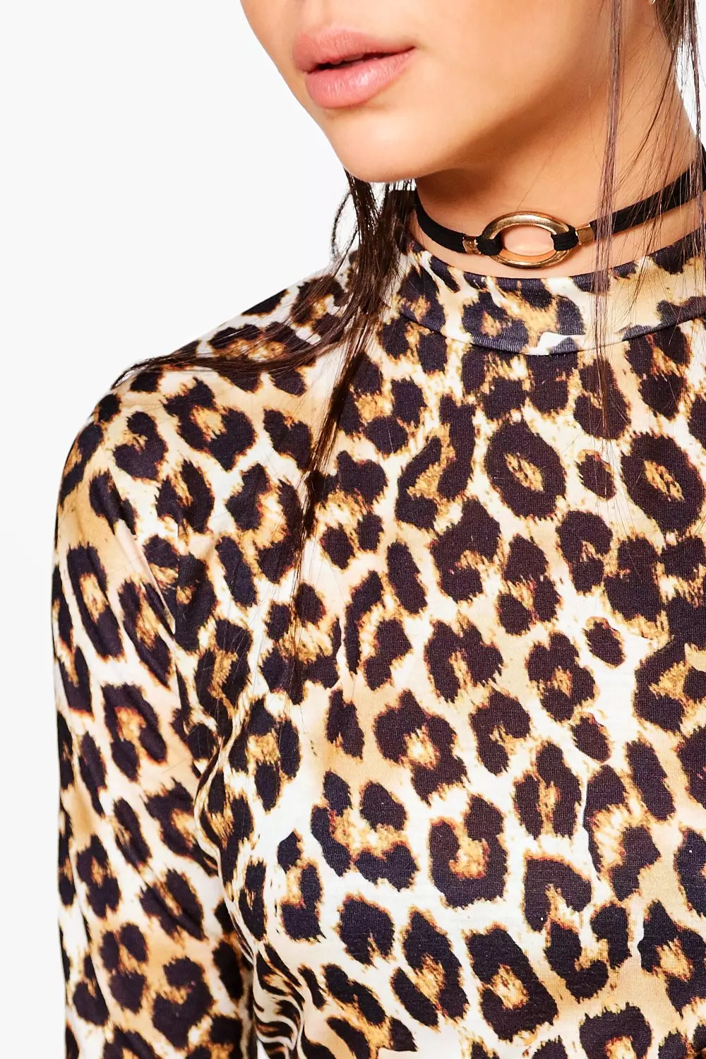 Multi Robyn Leopard Print Roll Neck alternative image