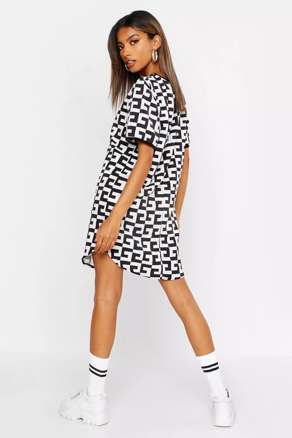 Monochrome store shift dress