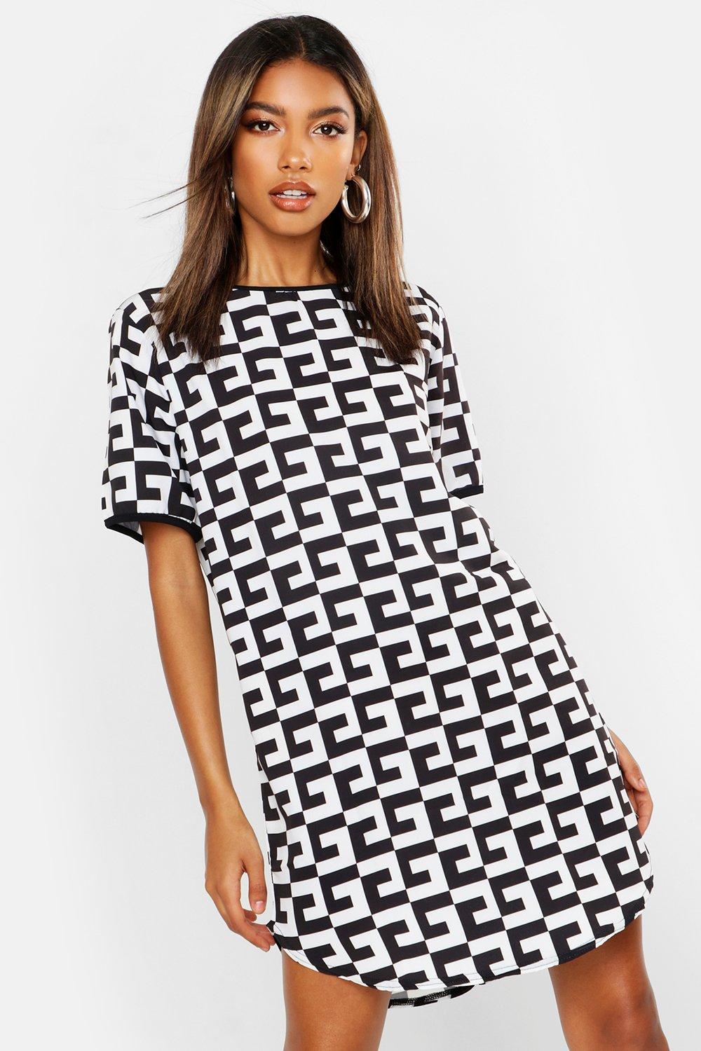 Monochrome shop shift dress