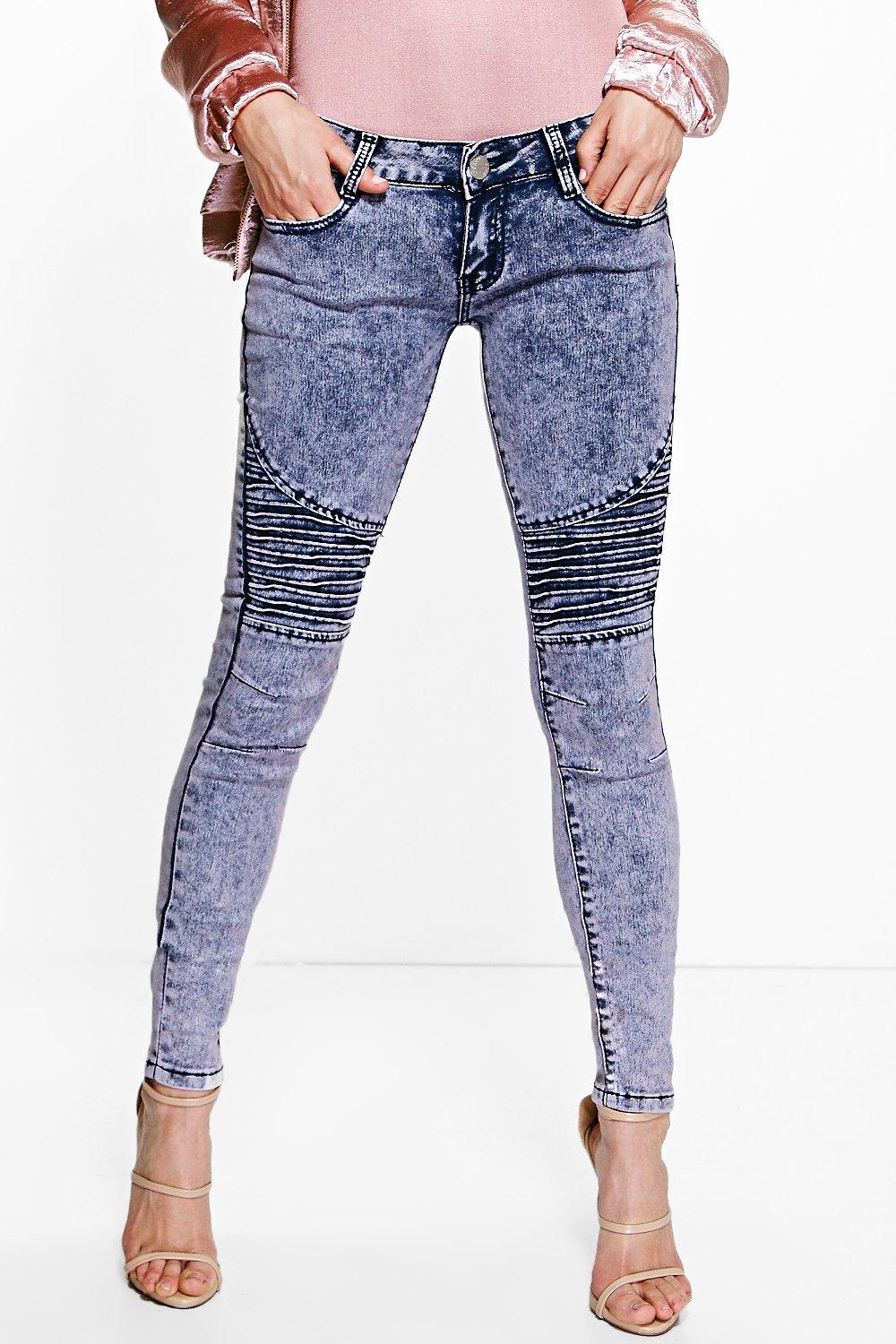 acid wash biker jeans