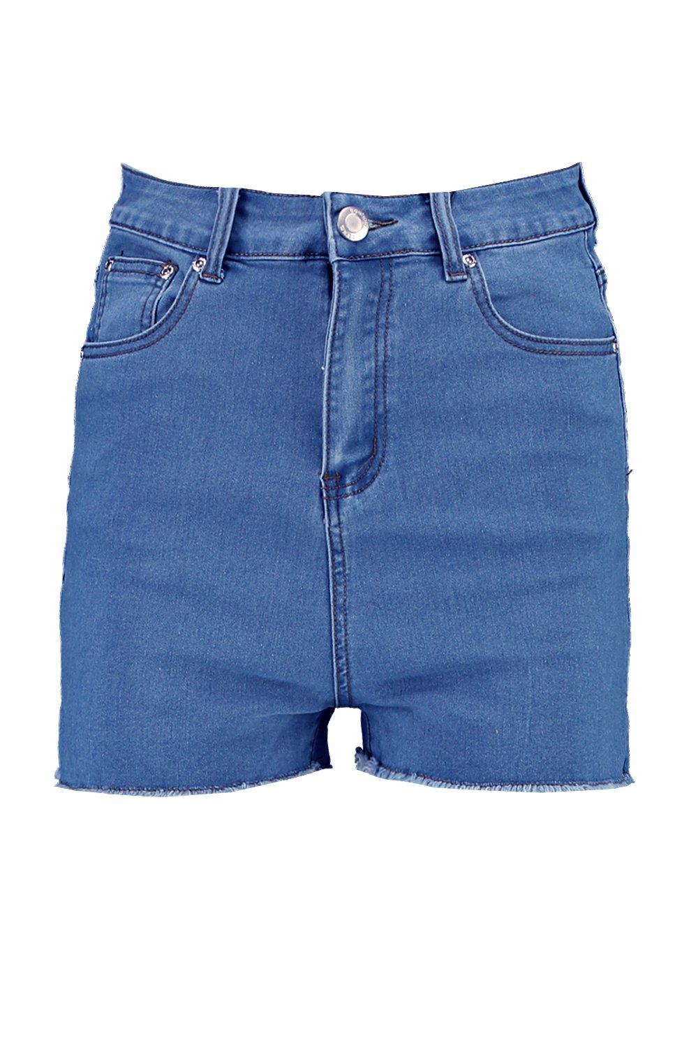 Ashley Super High Waist Denim Shorts boohoo NO