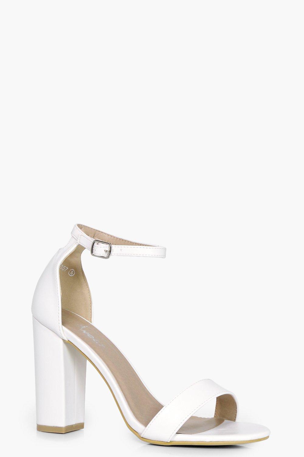 white 2 strap sandals