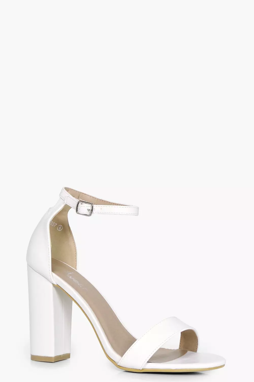 White Basic Barely There Heels alternative image