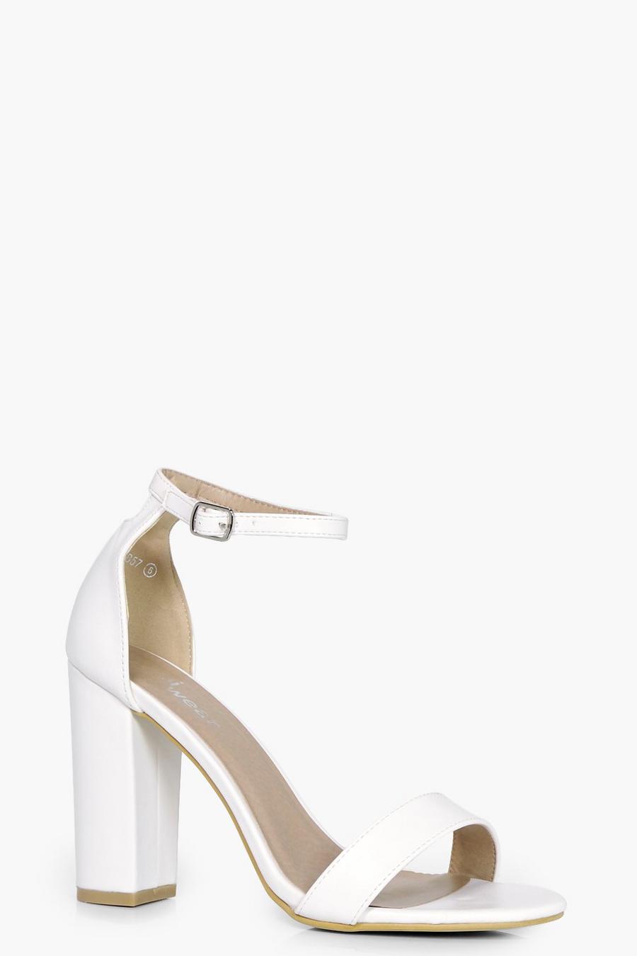 White Basic Barely There Heels
