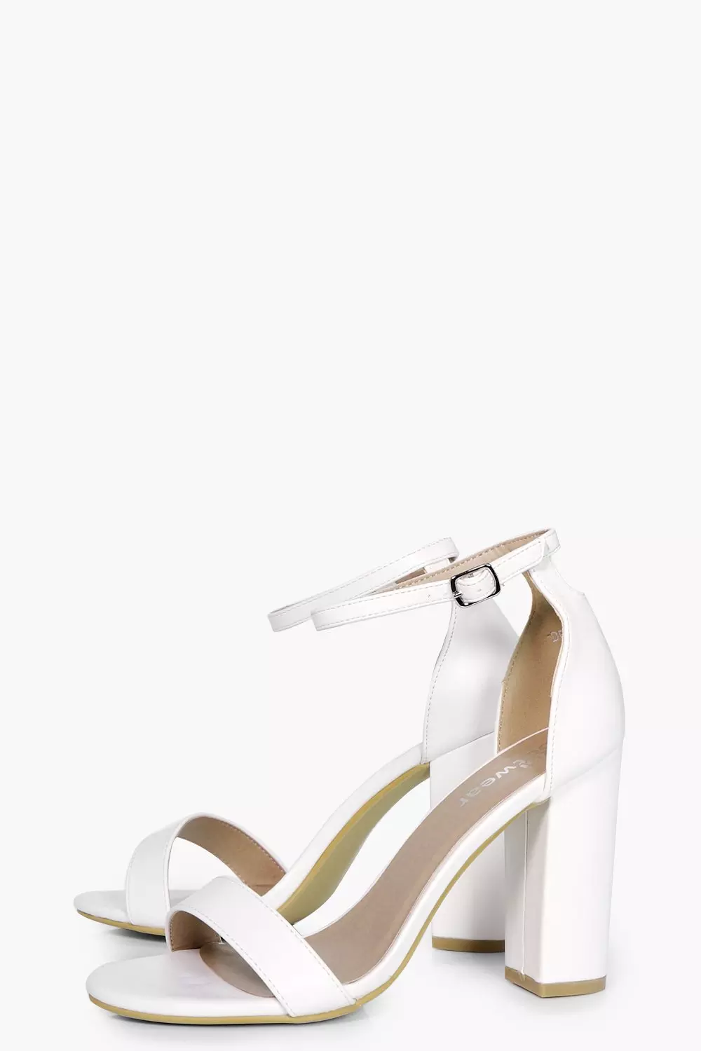 White Basic Barely There Heels alternative image