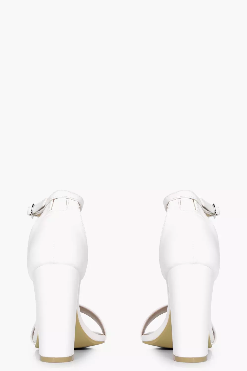 White Basic Barely There Heels alternative image