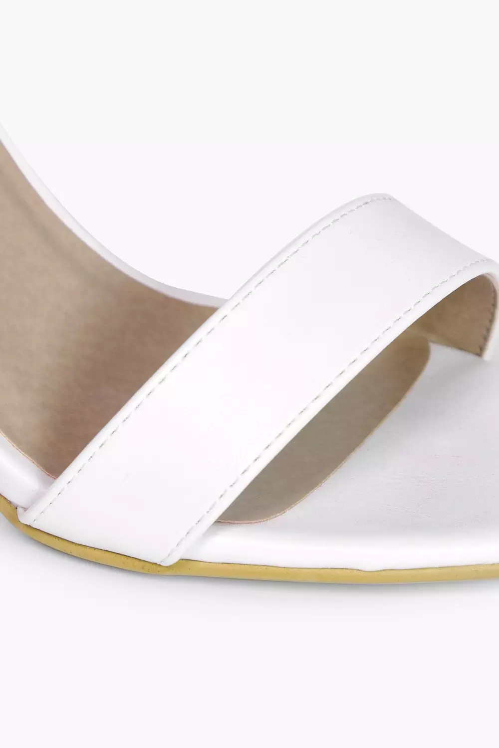 White Basic Barely There Heels alternative image