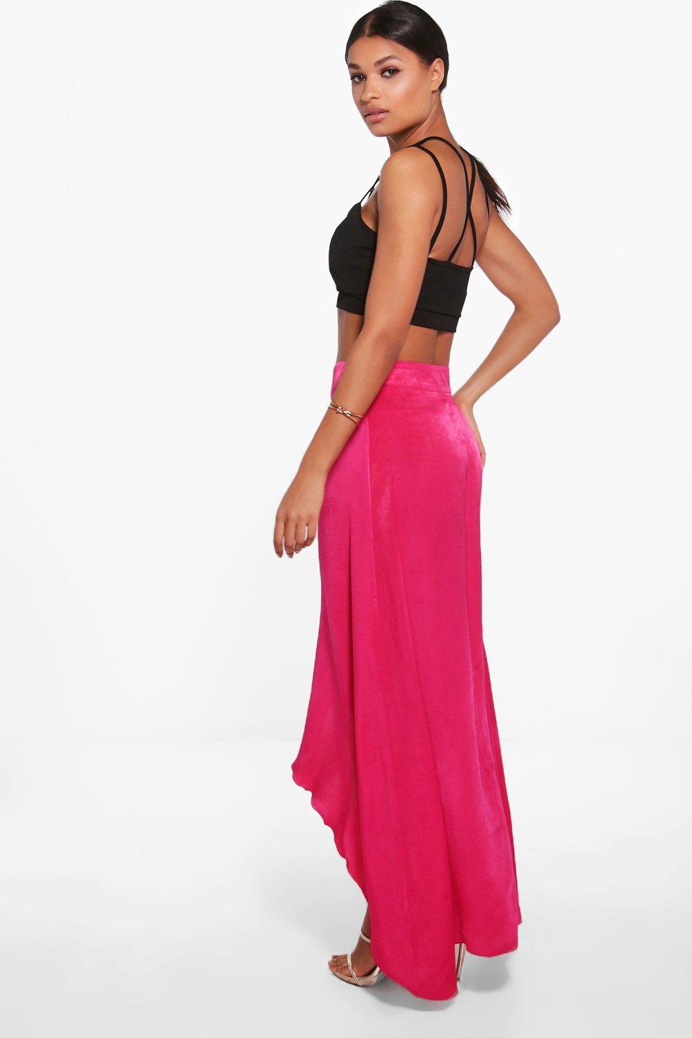 tie waist wrap maxi skirt